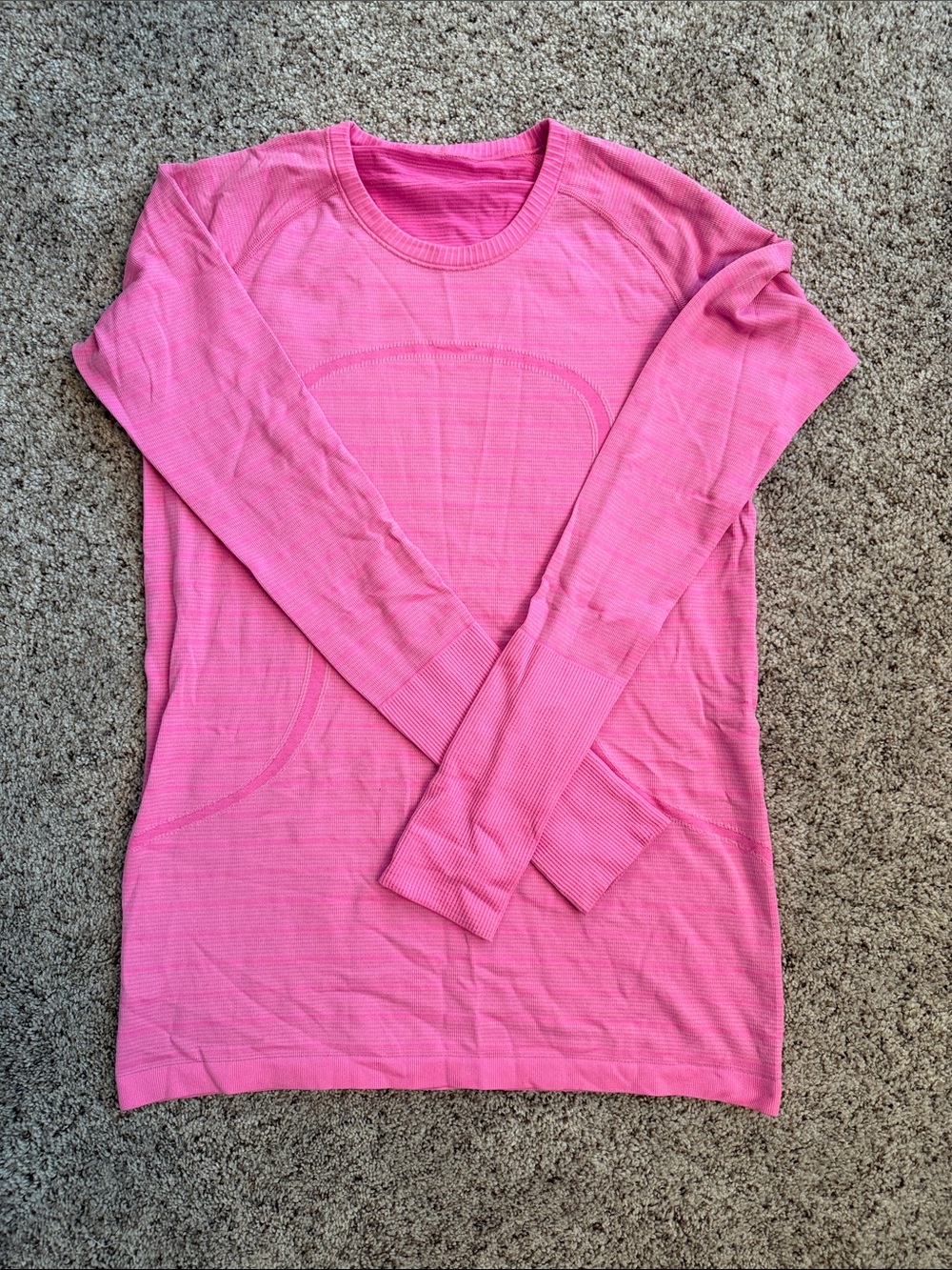 Lululemon Pink Long Sleeve Seamless Top
